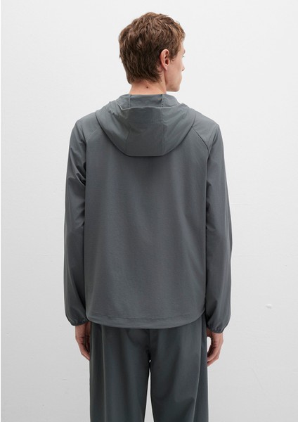 Kapüşonlu Yeşil Spor Ceket 0110655-71598