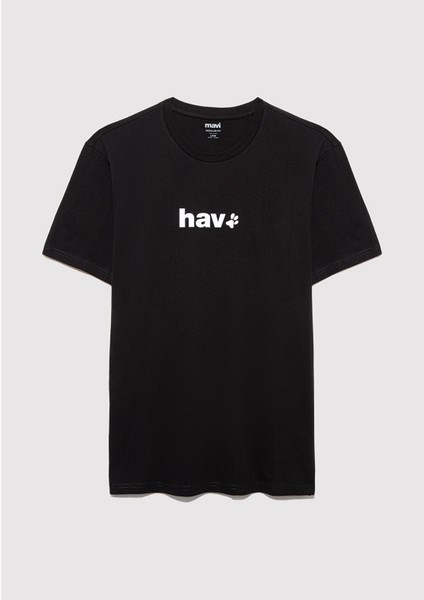 Hav Baskılı Siyah Tişört 0612759-900