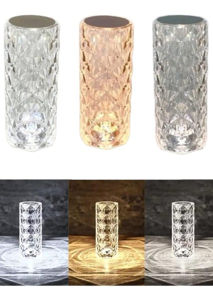 Wizard Masa ve Gece Lambası Şık ve Dalı Sensörlü Şarjlı Kristal Lamba fırsatları
