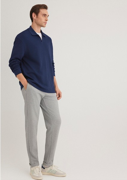 Gri Örme Pantolon 0010460-80018