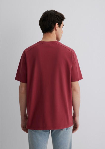 Baskılı Bordo Tişört 0612629-70423