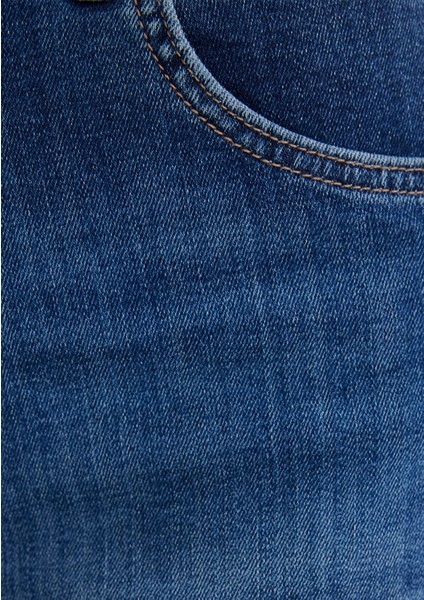 Vivia Cuffed Dark Flex Blue Jean Şort 1411217-89702