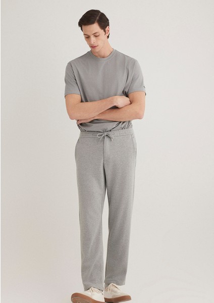 Gri Örme Pantolon 0010465-80018