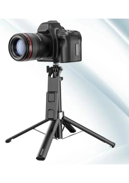 Fotoğraf Makinası ve Telefon Takılabilen 2si 1 Arada 2.2m Uzayan Selfie Çubuğu Kumandalı Tripod ( Lisinya ) fiyatları