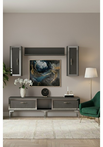TVR1501AS - Tuna Tv Ünitesi Takımı 150CM Antrasit- Gümüş modelleri