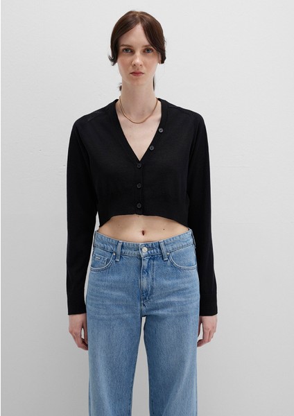 Siyah Crop Hırka 1710690-900