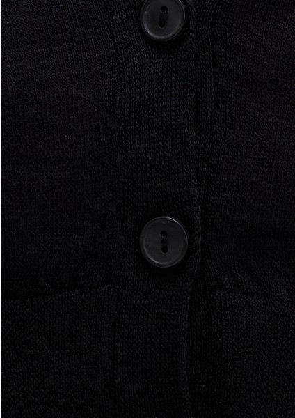 Siyah Crop Hırka 1710690-900
