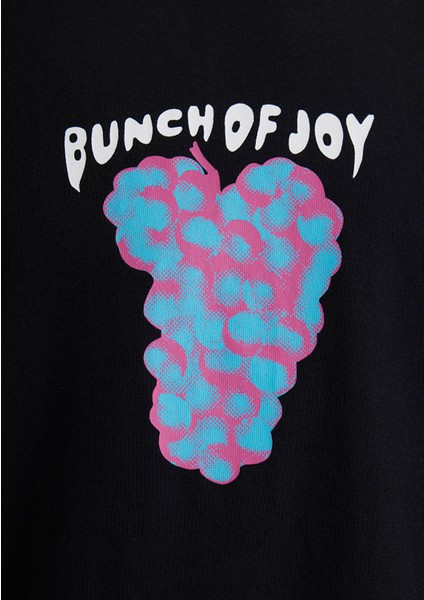 Punch Of Joy Baskılı Siyah Tişört 0612813-900