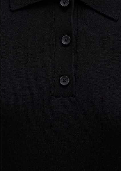 Yün Karışımlı Siyah Triko Polo 1710712-900