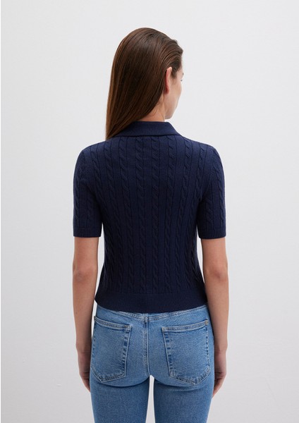 Lacivert Triko Polo 1710328-84371