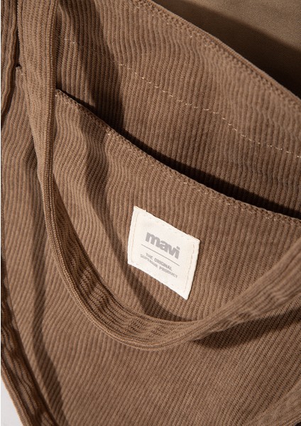 Kahverengi Kadife Omuz Çantası 1913398-71688