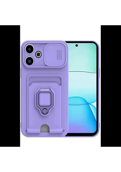 Xiaomi Redmi 13 4g Kılıf Zuma Kartvizitli Yüzüklü Silikon