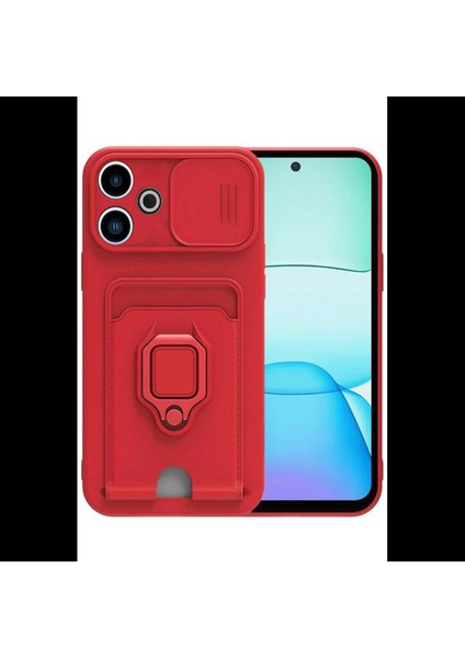 Xiaomi Redmi 13 4g Kılıf Zuma Kartvizitli Yüzüklü Silikon