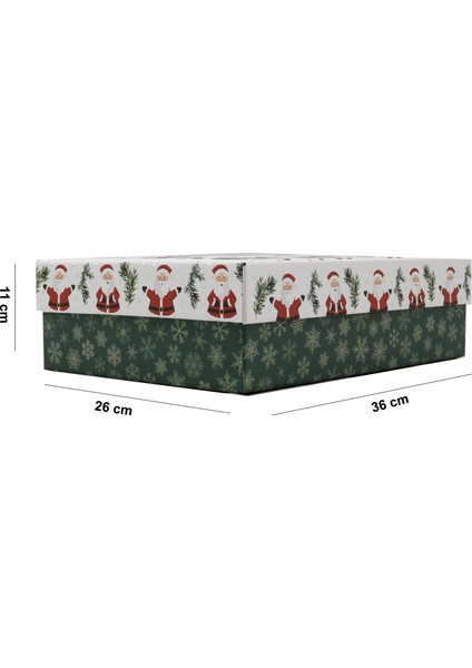 26×36×11 cm Premium Hediye Kutusu – Yılbaşı Temalı Özel Tasarım Model 3 NO10 fiyatları