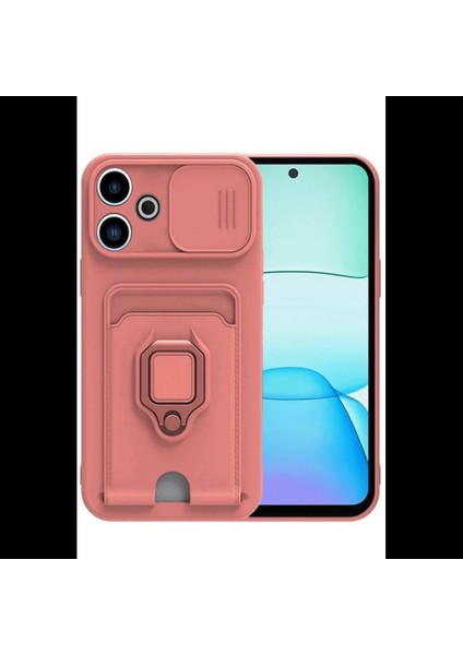 Xiaomi Redmi 13 4g Kılıf Zuma Kartvizitli Yüzüklü Silikon