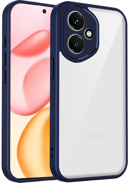 Honor 400,IÇIN Eabhulie Kılıf, Kamera Lens Korumalı Hibrit 2'si 1 Arada Şeffaf Kılıf-Blue (Yurt Dışından)
