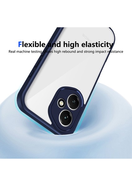 Honor 400,IÇIN Eabhulie Kılıf, Kamera Lens Korumalı Hibrit 2'si 1 Arada Şeffaf Kılıf-Blue (Yurt Dışından) indirimleri