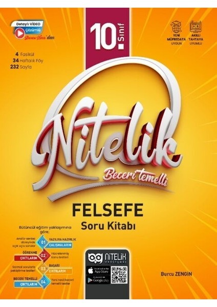10. Sınıf Felsefe Beceri Temelli Soru Kitabı Nitelik Yayınları
