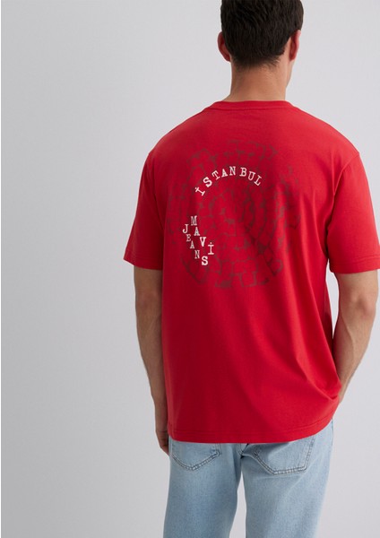 Istanbul Baskılı Kırmızı Tişört 0612996-70471