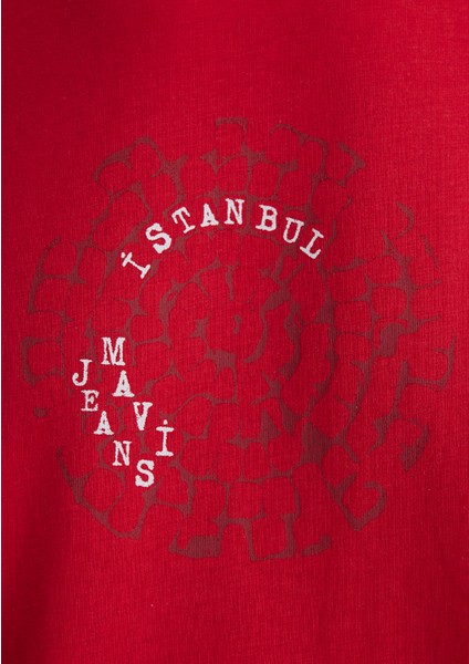 Istanbul Baskılı Kırmızı Tişört 0612996-70471