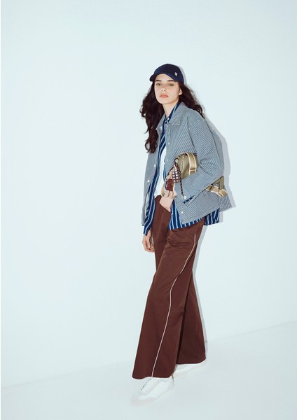 Beli Bağcıklı Kahverengi Pantolon 1011068-70242