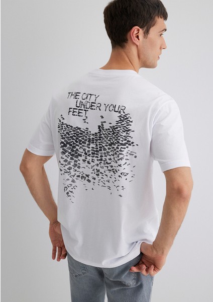 Istanbul Baskılı Beyaz Tişört 0612993-620