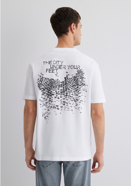 Istanbul Baskılı Beyaz Tişört 0612993-620