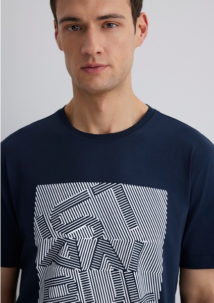 Istanbul Baskılı Lacivert Tişört 0612990-70490