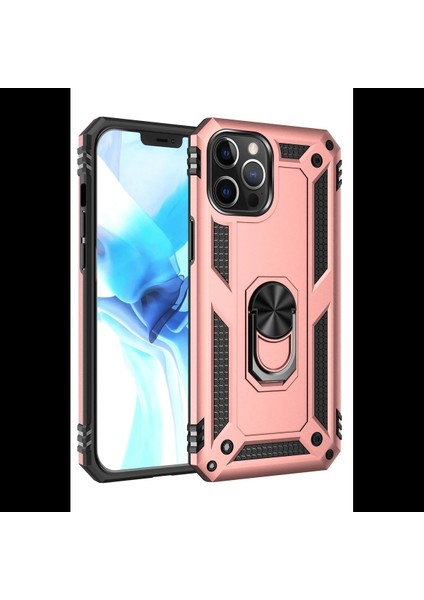 iPhone 12 Pro Max Kılıf Sofya Yüzüklü Silikon Kapak