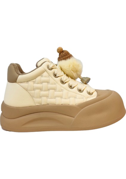 Kadın Kar Canavarı Aksesuarlı Bağcık Kapamalı Peluş Iç Astarlı Bilekte Casual Ayakkabı fiyatları