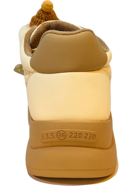 Kadın Kar Canavarı Aksesuarlı Bağcık Kapamalı Peluş Iç Astarlı Bilekte Casual Ayakkabı