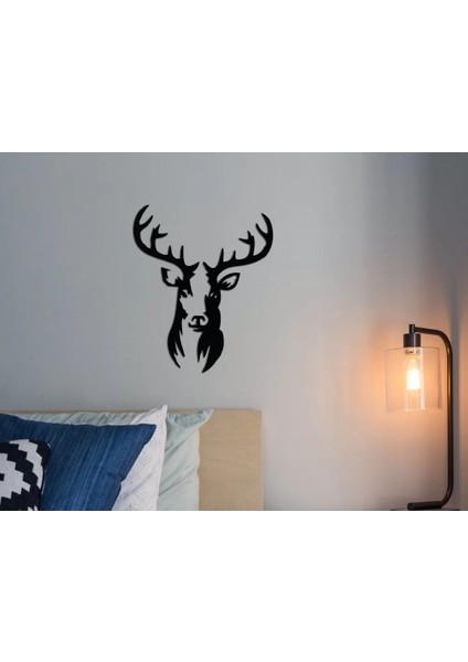 Ahşap Tablo Dekoratif Geyik Kafası – Duvar Dekoru