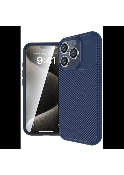 iPhone 16 Pro Kılıf Auto Focus Karbon Kapak