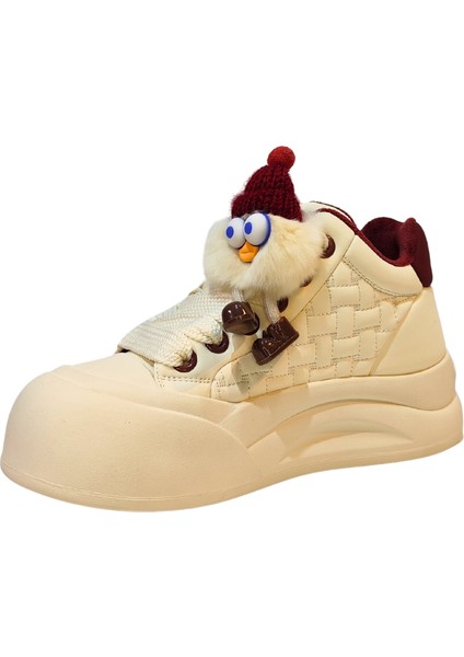 Kadın Kar Canavarı Aksesuarlı Bağcık Kapamalı Peluş Iç Astarlı Bilekte Casual Ayakkabı indirimleri