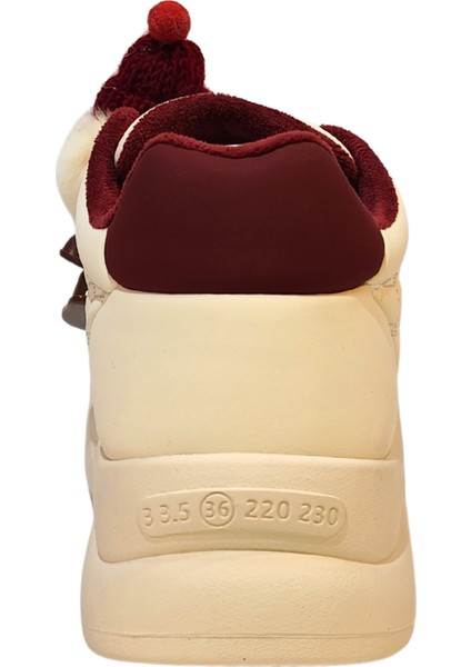 Kadın Kar Canavarı Aksesuarlı Bağcık Kapamalı Peluş Iç Astarlı Bilekte Casual Ayakkabı