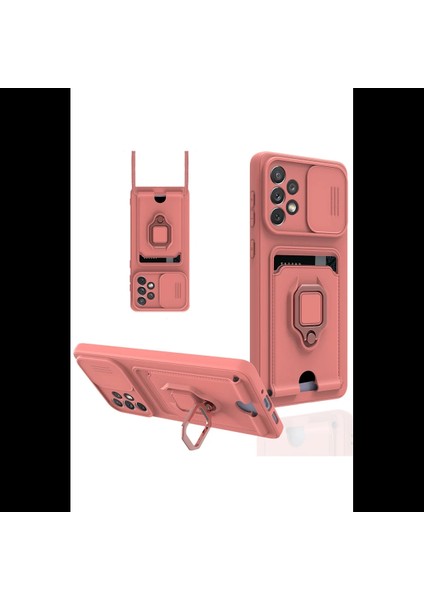 Samsung Galaxy A73 5g Kılıf Zuma Kartvizitli Yüzüklü Silikon