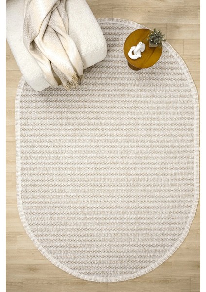 Oval Bej Halı Modern Oturma Odası Salon Mutfak Koridor Antre Balkon Çocuk Odası Halısı 0019 fırsatları