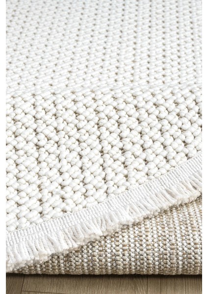 Oval Beyaz Halı Modern Oturma Odası Salon Mutfak Koridor Antre Balkon Çocuk Odası Halısı 007