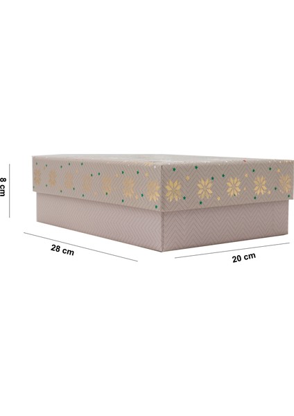 20X28X8 cm Yılbaşı Hediye Kutusu – Premium Kalite Kalın Karton, Özel Tasarım Model 2 No7 fırsatları