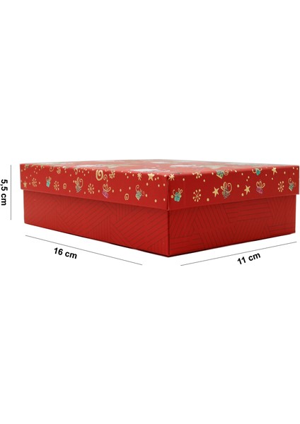 11×16×5,5 cm Premium Hediye Kutusu – Yılbaşı Temalı Özel Tasarım Model 2 No2 fiyatları