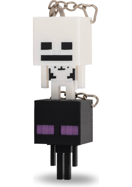 Minecraft Enderman & Skeleton 2’li Figür Anahtarlık / Çanta Süsü
