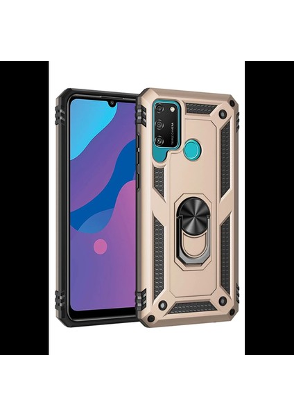 Huawei Y6P Kılıf Sofya Yüzüklü Silikon Kapak