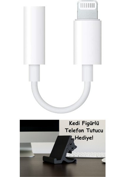 Apple iPhone Lightning To 3.5 mm Headphone Aux Jack Adapter Dönüştürücü - iPhone iPad Ipod Için Standart Çivi Jack Kulaklıklarınızı Kullanmanızı Sağlar