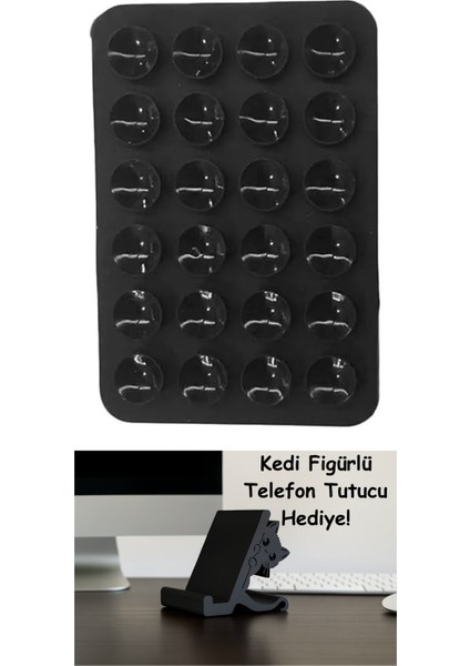 Silikon Vantuzlu Telefon Tutucu Sticker Vakumlu Askı