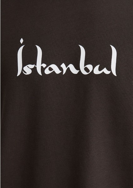 Istanbul Baskılı Kahverengi Tişört 0612999-70219