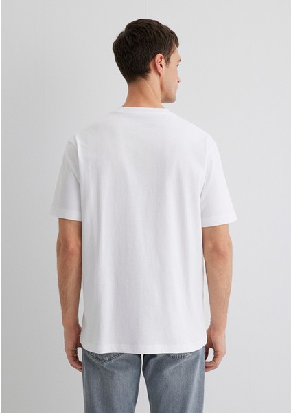 Istanbul Baskılı Beyaz Tişört 0613002-620
