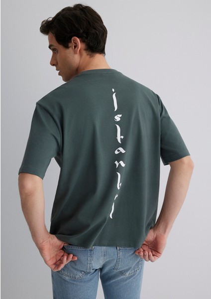 Istanbul Baskılı Yeşil Tişört 0612999-71598