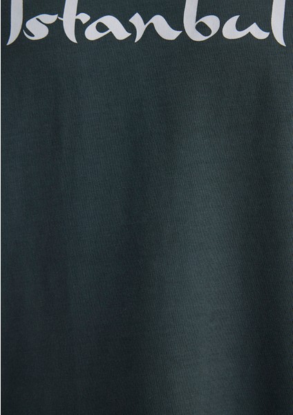 Istanbul Baskılı Yeşil Tişört 0612999-71598