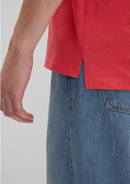 Cep Detaylı Pembe Tişört 066248-71079