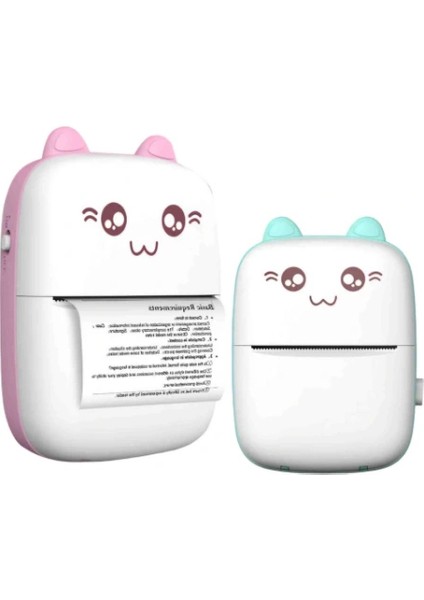 Leyloş Sevimli Mini Taşınabilir Yazıcı Printer